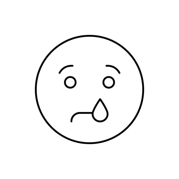 Crying Emotions Icon Simple Line Outline Vector Expression Mood Icons — Vettoriale Stock