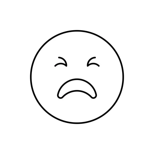 Unamused Emotions Icon Simple Line Outline Vector Expression Mood Icons — Stok Vektör