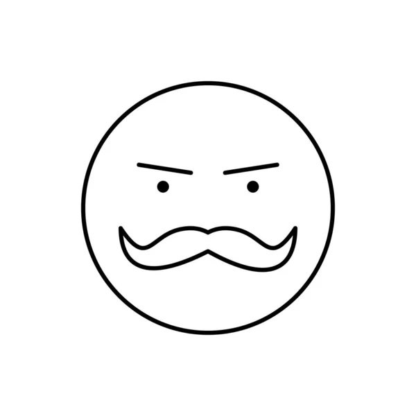 Rich Mustache Emotions Icon Simple Line Outline Vector Expression Mood — Vetor de Stock