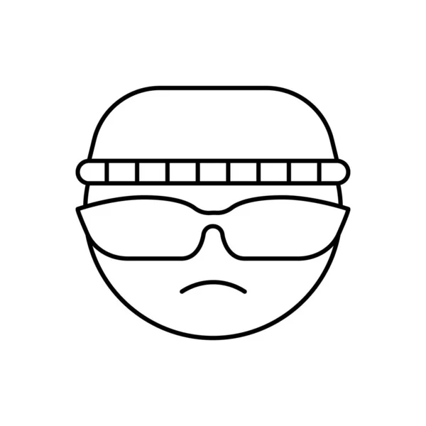 Burglar Emotions Icon Simple Line Outline Vector Expression Mood Icons — Image vectorielle