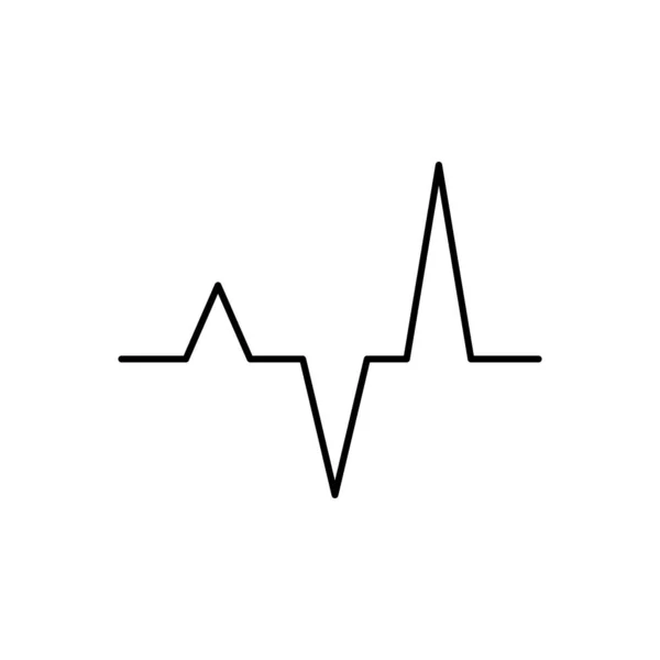 Cardiogram Energy Icon Simple Line Outline Vector Electro Power Icons — Stock Vector