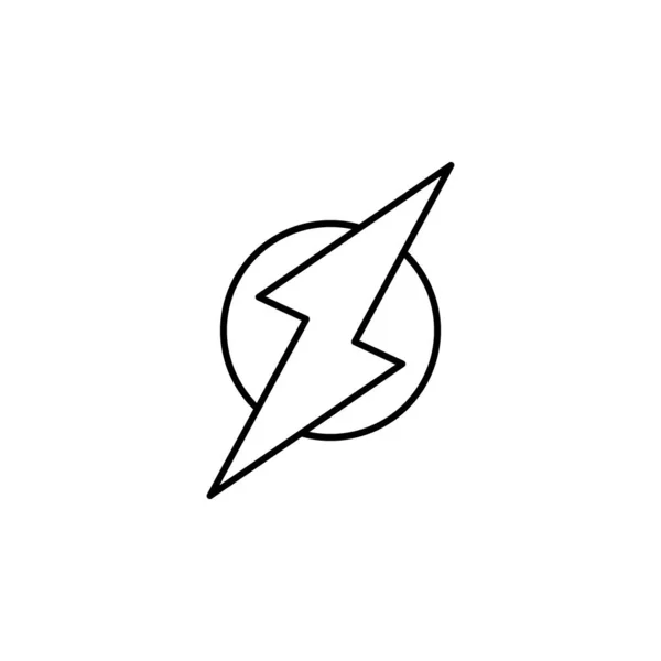 Circle Energy Icon Simple Line Outline Vector Electro Power Icons — Stockvector