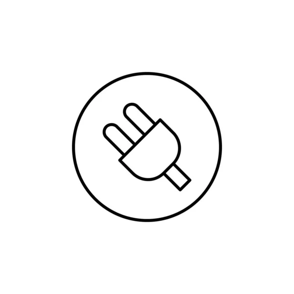 Plug Energy Icon Simple Line Outline Vector Electro Power Icons — Vector de stock