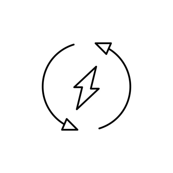 Power Energy Icon Simple Line Outline Vector Electro Power Icons — Archivo Imágenes Vectoriales