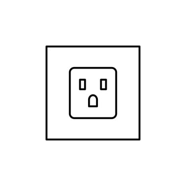 Socket, energy icon. Simple line, outline vector electro power icons for ui and ux, website or mobile application on white background
