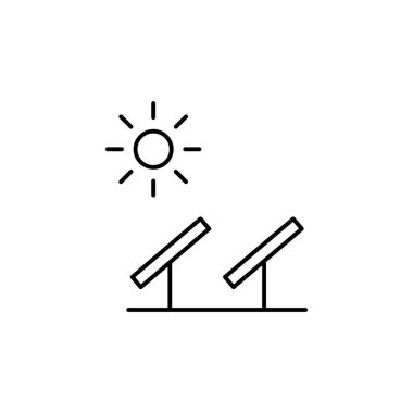 Solar, energy icon. Simple line, outline vector electro power icons for ui and ux, website or mobile application on white background