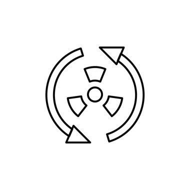 Renewable energy, nuclear icon. Simple line, outline vector electro power icons for ui and ux, website or mobile application on white background