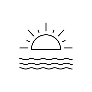 Sunset, energy icon. Simple line, outline vector electro power icons for ui and ux, website or mobile application on white background
