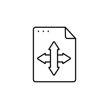 File, document, arrows icon. Simple line, outline vector of icons for ui and ux, website or mobile application on white background