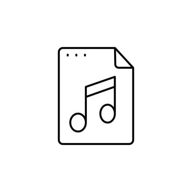 File, document, note, music icon. Simple line, outline vector of icons for ui and ux, website or mobile application on white background