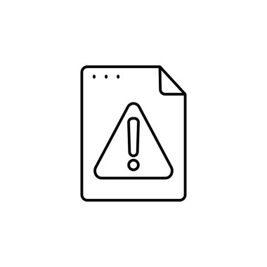File, document, warning, exclamation point icon. Simple line, outline vector of icons for ui and ux, website or mobile application on white background