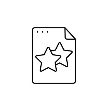 File, document, stars icon. Simple line, outline vector of icons for ui and ux, website or mobile application on white background