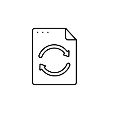 File, document, arrows, update icon. Simple line, outline vector of icons for ui and ux, website or mobile application on white background