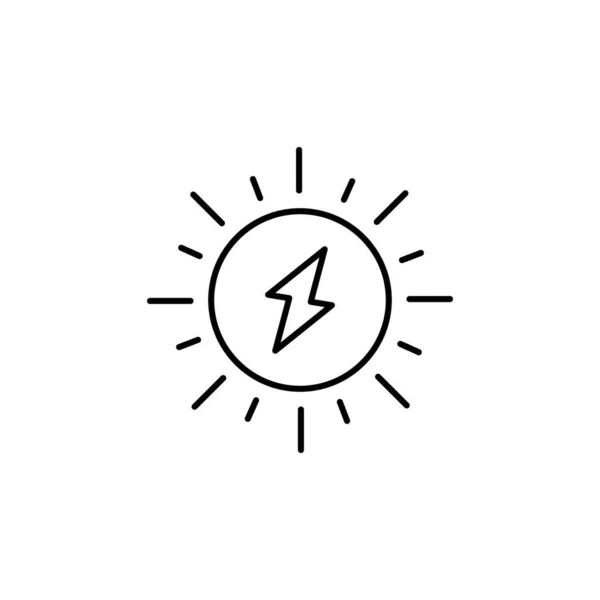 Solar, energy icon. Simple line, outline vector electro power icons for ui and ux, website or mobile application on white background