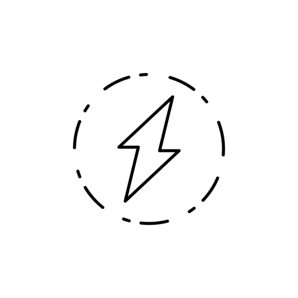 Circle Energy Icon Simple Line Outline Vector Electro Power Icons — Vetor de Stock