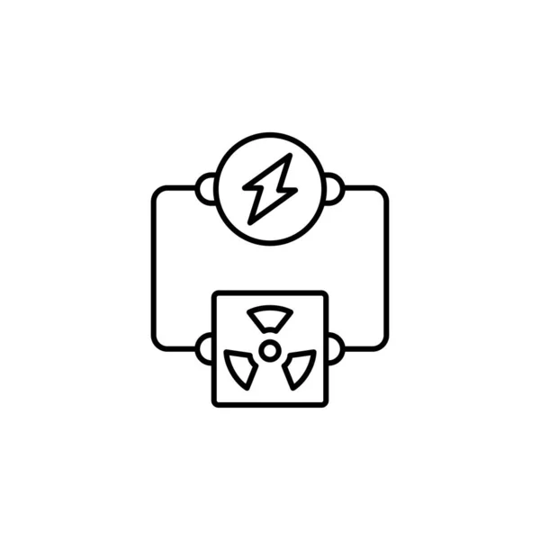 Nuclear Energy Icon Simple Line Outline Vector Electro Power Icons — ストックベクタ