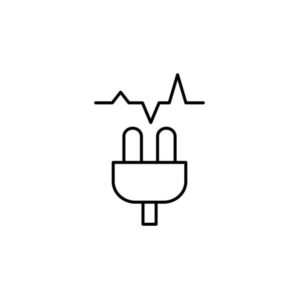 Plug Energy Icon Simple Line Outline Vector Electro Power Icons — Stockvector