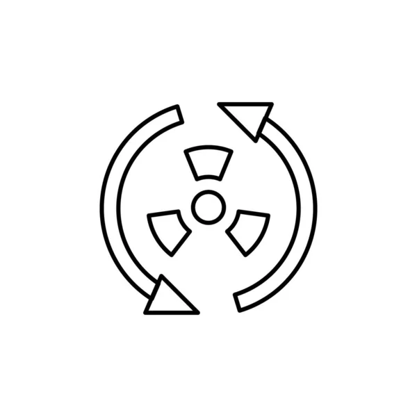 Renewable Energy Nuclear Icon Simple Line Outline Vector Electro Power — Wektor stockowy