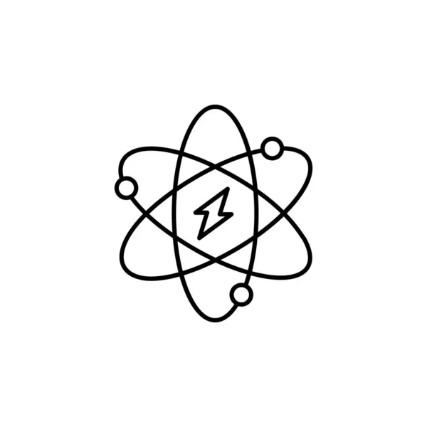 Atomic Energy Icon Simple Line Outline Vector Electro Power Icons — ストックベクタ