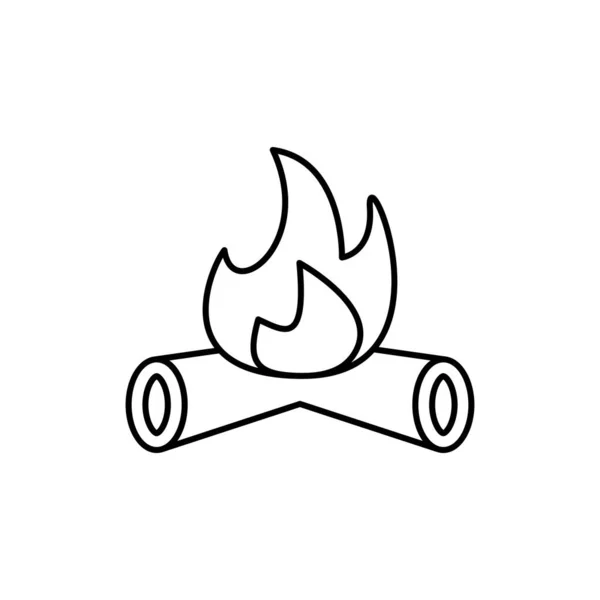 Bonfire Energy Icon Simple Line Outline Vector Electro Power Icons — Stock vektor