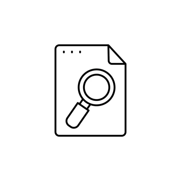 File Document Magnifier Icon Simple Line Outline Vector Icons Website — Vetor de Stock