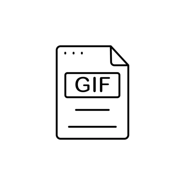 File Document Gif Icon Simple Line Outline Vector Icons Website —  Vetores de Stock