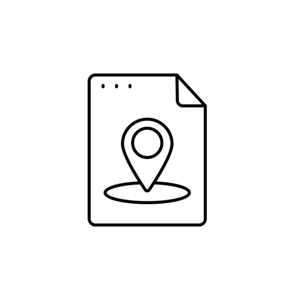 File Document Location Icon Simple Line Outline Vector Icons Website — 图库矢量图片