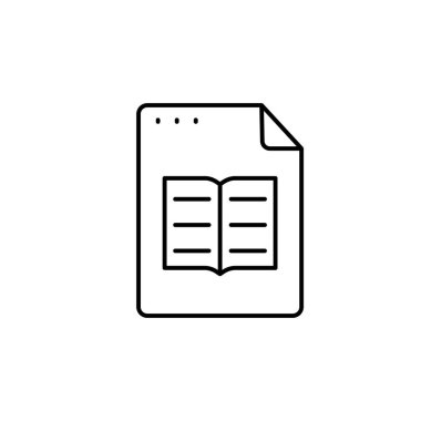File, document, book icon. Simple line, outline vector of icons for ui and ux, website or mobile application on white background