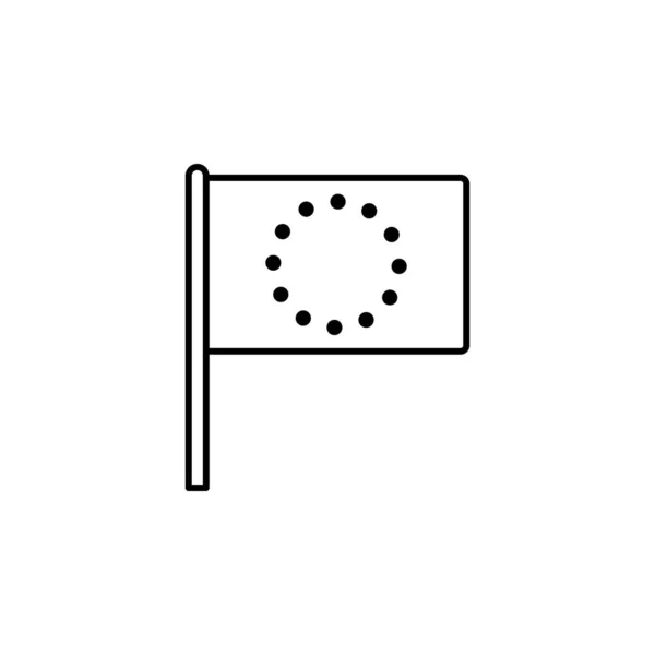 European Union Icon Element Flag Icon Mobile Concept Web Apps — Stock Vector