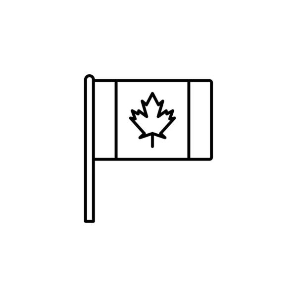 Canada Icon Element Flag Icon Mobile Concept Web Apps Thin — Vetor de Stock