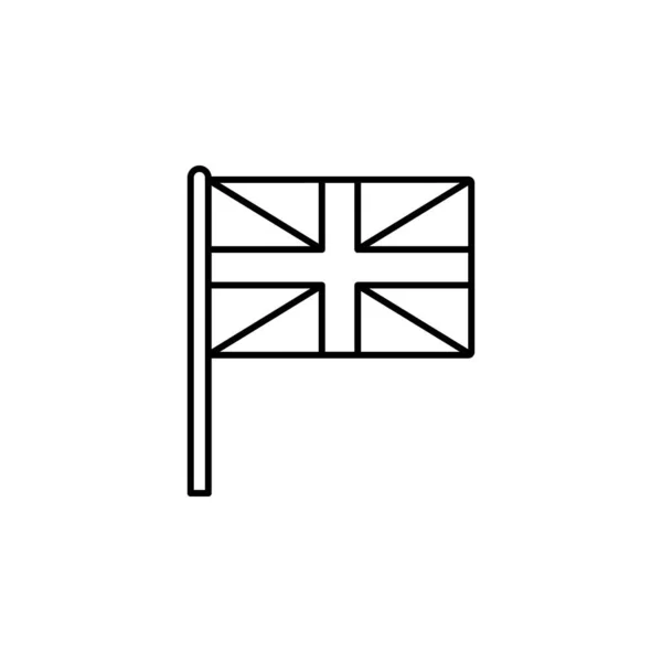 United Kingdom Icon Element Flag Icon Mobile Concept Web Apps — Stockový vektor