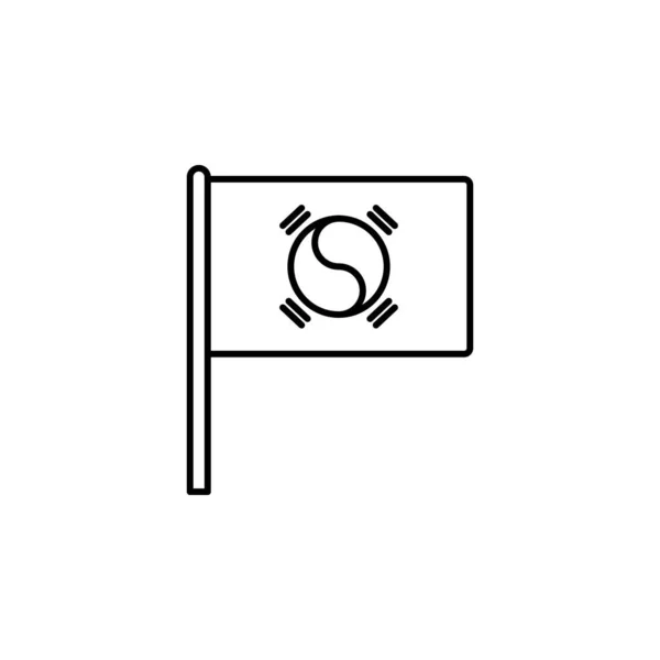 South Korea Icon Element Flag Icon Mobile Concept Web Apps — Vector de stock