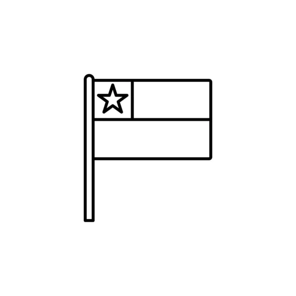 Chile Icon Element Flag Icon Mobile Concept Web Apps Thin — Image vectorielle