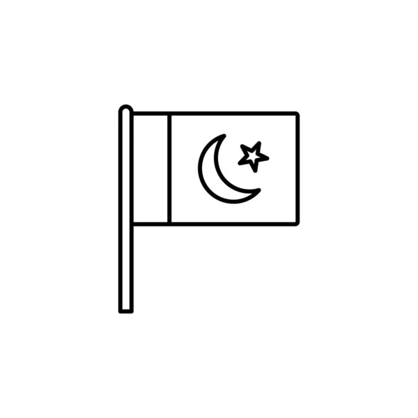 Pakistan Icon Element Flag Icon Mobile Concept Web Apps Thin — Stockový vektor