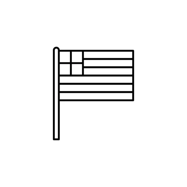 Греческий Символ Элемент Значка Флага Мобильных Концепций Веб Приложений Тонкая — стоковый вектор