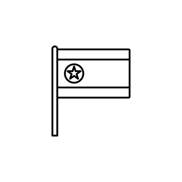 North Korea Icon Element Flag Icon Mobile Concept Web Apps — Stockový vektor