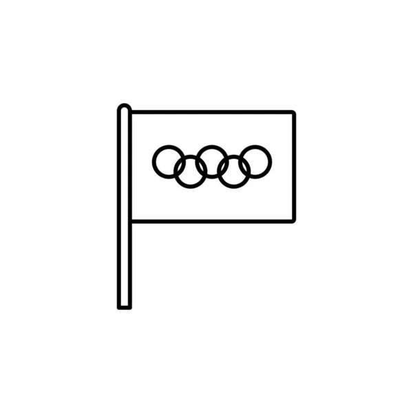 Olympic Games Icon Element Flag Icon Mobile Concept Web Apps — Wektor stockowy