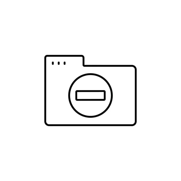 Folder Ban Icon Simple Line Outline Vector Icons Website Mobile — 스톡 벡터