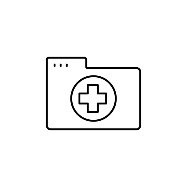 Folder Medicine Icon Simple Line Outline Vector Icons Website Mobile — Stockvector