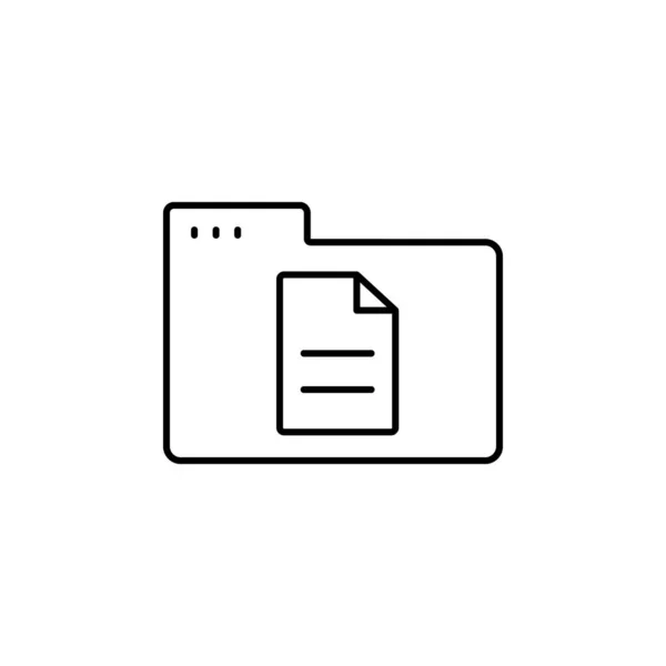 Folder File Icon Simple Line Outline Vector Icons Website Mobile — 스톡 벡터