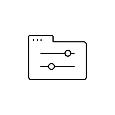 Folder sound icon. Simple line, outline vector of icons for ui and ux, website or mobile application on white background