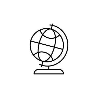 Map icon. Simple line, outline vector of globe icons for ui and ux, website or mobile application on white background