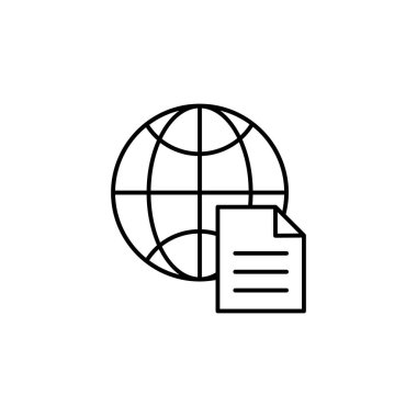 File icon. Simple line, outline vector of globe icons for ui and ux, website or mobile application on white background