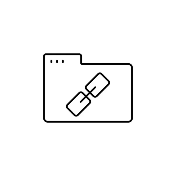 Folder Chain Icon Simple Line Outline Vector Icons Website Mobile — Stockvektor