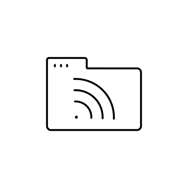 Folder Icon Simple Line Outline Vector Icons Website Mobile Application — Stockvektor