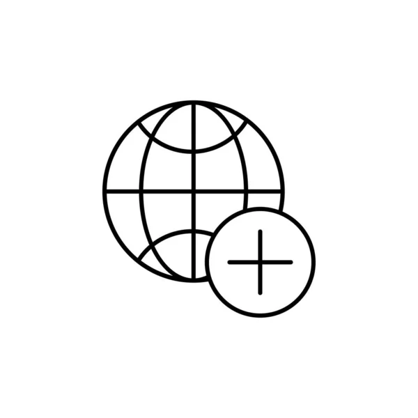 Icon Simple Line Outline Vector Globe Icons Website Mobile Application — Vetor de Stock