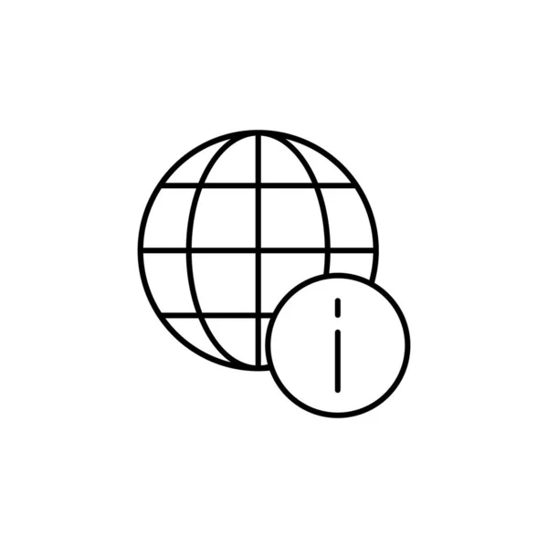 Information Icon Simple Line Outline Vector Globe Icons Website Mobile — Wektor stockowy