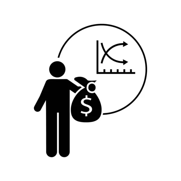 Investor Chart Statistics Icon Element Investor Man Icon Premium Quality — Stockvector