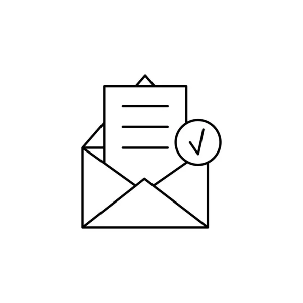 Sms Mail Envelope Icon Simple Line Outline Vector Information Transfer — Stockový vektor