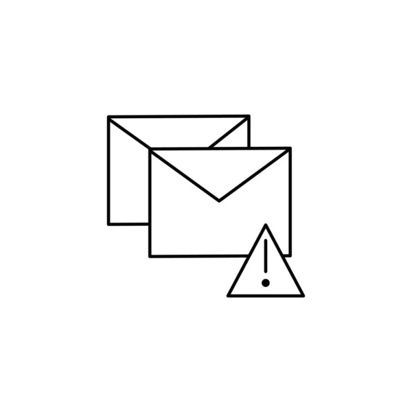 Email Alert Envelope Icon Simple Line Outline Vector Information Transfer — Stock Vector